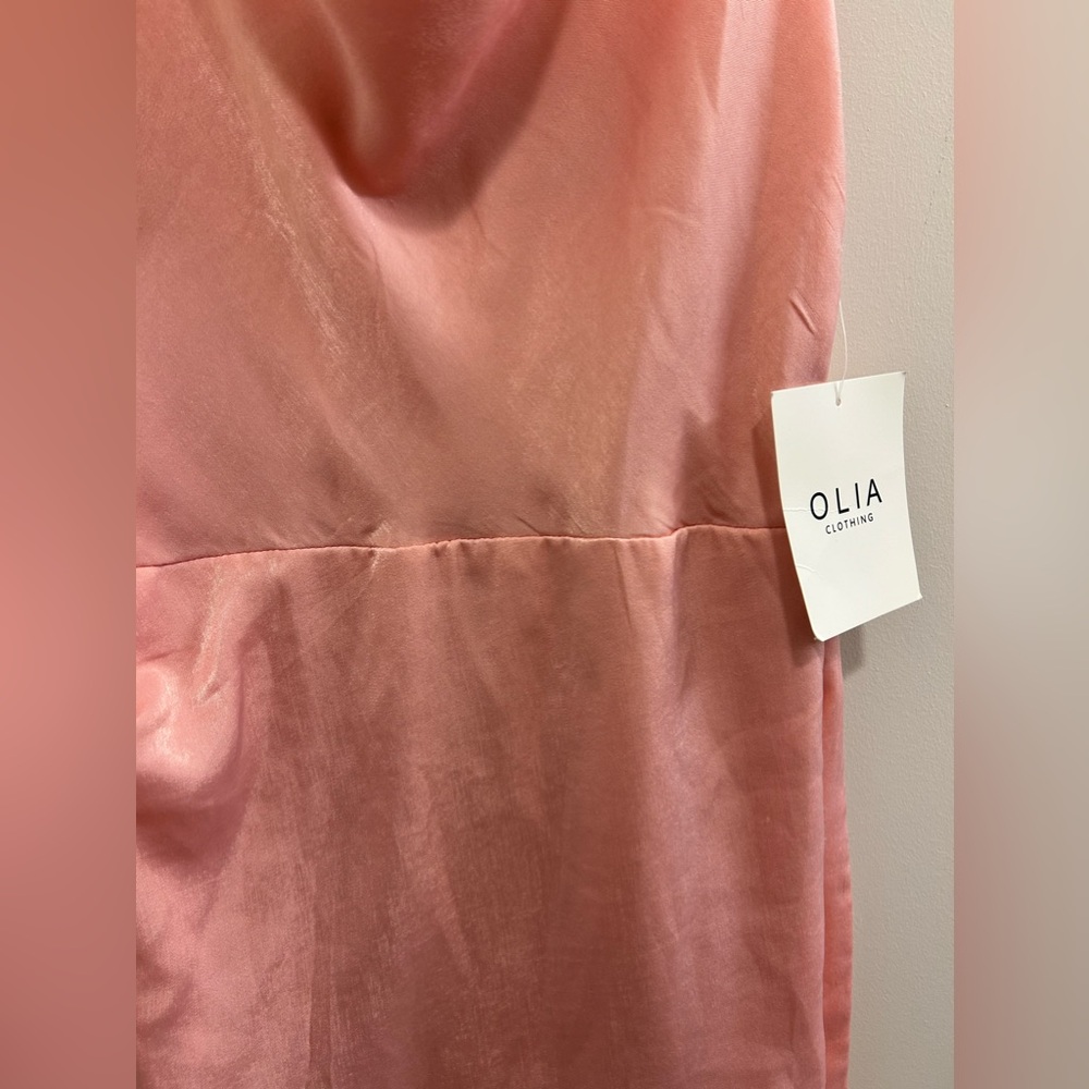 NWT Olia Clothing Here With Us Satin Mini Dress in Pink - Picture 8 of 10